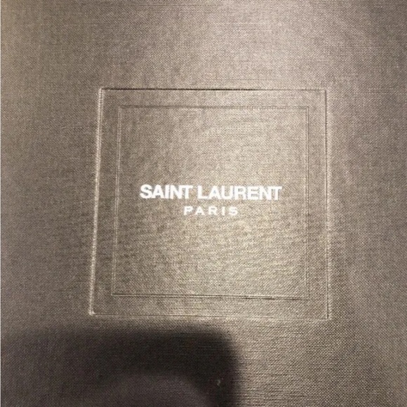 Saint Laurent Paris YSL Road Gray 105 Lace Up Pumps 38 1/2 NIB - Picture 5 of 6